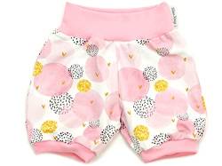 Kleine Könige Kurze Pumphose Baby Mädchen Shorts · Modell Punkte Glitter Dots, rosa · Ökotex 100 Zertifiziert · Größe 50/56 von Kleine Könige