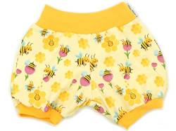 Kleine Könige Kurze Pumphose Baby Mädchen Shorts · Modell Sommer Biene Honig Honey Bee, gelb · Ökotex 100 Zertifiziert · Größe 122/128 von Kleine Könige