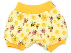 Kleine Könige Kurze Pumphose Baby Mädchen Shorts · Modell Sommer Biene Honig Honey Bee, gelb · Ökotex 100 Zertifiziert · Größe 74/80 von Kleine Könige