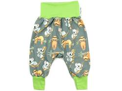 Kleine Könige Pumphose Baby Jungen Hose · Modell Koala Faultier grau, Lemon · Ökotex 100 Zertifiziert · Größe 110/116 von Kleine Könige