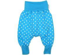 Kleine Könige Pumphose Baby Jungen Hose · Modell Punkte Dotty türkis, Petrol · Ökotex 100 Zertifiziert · Größe 86/92 von Kleine Könige