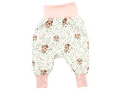 Kleine Könige Pumphose Baby Mädchen Hose · Modell Bambus Sweet Koala weiß, Altrosa · Ökotex 100 Zertifiziert · Größe 62/68 von Kleine Könige