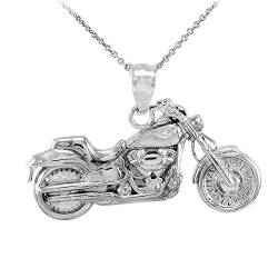 925 Sterling Silber Motorrad-Anhänger Halskette (Kommt mit Eine 45 cm Kette) von Kleine Schätze