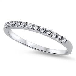 Kleine Schätze Damen-Ring/Verlobungsring - 925 Sterling Silber  Zirkonia Ewigkeit Ring von Kleine Schätze