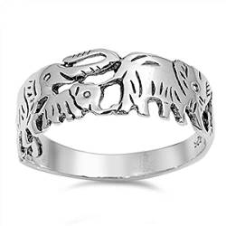 Kleine Schätze - Damen Ring - 925 Sterlingsilber Elefant von Kleine Schätze