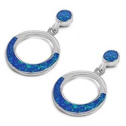 Kleine Schätze - Ohrringe/Ohrhänger - 925 Sterling Silber Blau Opal von Kleine Schätze