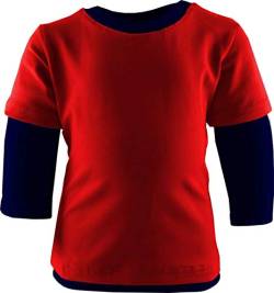 Baby Shirt Multicolor Langarm (Farbe schwarz-rot) (Größe 86-92) von Kleiner Fratz