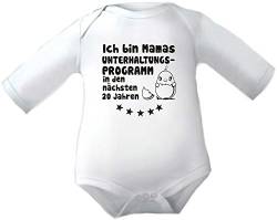 KLEINER FRATZ Body Baby 1/1-Arm mit Druck ICH Bin Mama`S UNTERHALTUNGSPROGRAMM. (Gr. 62/68) / 150030 von Kleiner Fratz