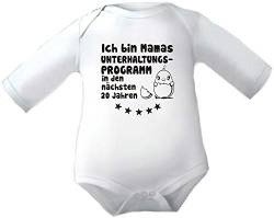 Kleiner Fratz Body Baby 1/1-Arm mit Druck ICH BIN MAMA`S UNTERHALTUNGSPROGRAMM... (Gr. 74/80) / 150030 von Kleiner Fratz