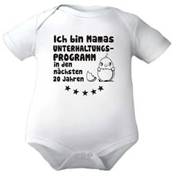 Kleiner Fratz Body Baby 1/4-Arm mit Druck ICH BIN MAMA`S UNTERHALTUNGSPROGRAMM... (Gr. 50/56) / 150030 von Kleiner Fratz