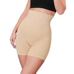 Klosis - Kompressionshosen mit hoher Taille, Royal Shaper Hosen für Damen, Oberschenkelformung, unsichtbar unter der Kleidung, täglicher Gebrauch, beige, XS/S (45–58 cm) von Klosis