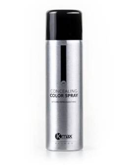 Kmax Concealing Color Spray, Weißes Haar, Retusche zum Nachwachsen von Haaren, Haarpuder zum Abdecken von Haarausfall, Größe 200 ml, Schwarz von Kmax