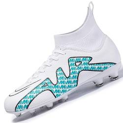 Kmrlofiy Fußballschuhe Herren High Top Spike Cleats Fussballschuhe Professionelle Outdoor Athletics Kinder Junge Fußballschuhe Wettkampf Schnürsenkel Trainingsschuhe Sportschuhe (4 XAM, 34EU) von Kmrlofiy