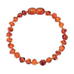 KnBoB Perlen Armband Damen, Rot Bernstein Naturstein Geschenke Modeschmuck Armbänder 19 CM von KnBoB
