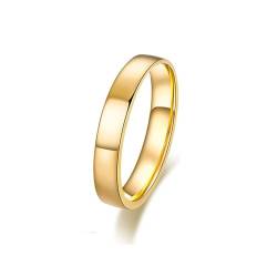KnSam Ring 18 Karat Gelbgold Au750, Klassiker Eheringe, 18K Gold Hochzeitsring Pärchen Ringe Echt Gold von KnSam