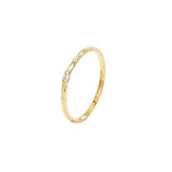 KnSam Ring 750 Gelbgold, Klassiker Eheringe mit Diamant in Ovalschliff, 18K Gold Trauringe Echt Goldschmuck von KnSam