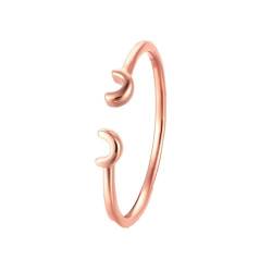 KnSam Ring 9K 375 Rosegold, Mond Trauringe in Ovalschliff, Au375 Rosegold Hochzeitsring Partnerringe Echt Gold Schmuck von KnSam