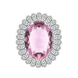 KnSam Ring Damen Zart, Blumen Design Ehering Damen mit Oval Zirkonia Rosa, Verstellbare Größe Rosa Ring von KnSam