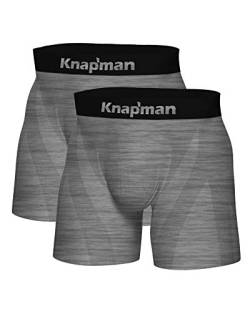 Knapman Ultimate Comfort Boxershort 3.0 Grau Melange XXL | Twopack von Knapman