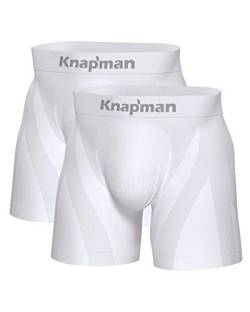 Knapman Ultimate Comfort Boxershort 3.0 White L | Twopack von Knapman