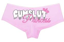 Knaughty Knickers - Cumslut Princess Farbige Boyshort Panties - Daddy's Cum Slut Boy Kurze Unterwäsche - Pink - Small von Knaughty Knickers