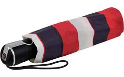 Knirps Regenschirm Damen Taschenschirm Large Duomatic Stripe (Stripe Red) von Knirps