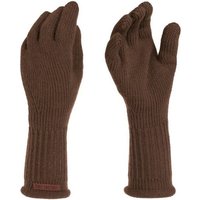 Knit Factory Strickhandschuhe Lana Handschuhe One Size Glatt Braun Handschuhe Handstulpen Handschuhe ihne Finger von Knit Factory