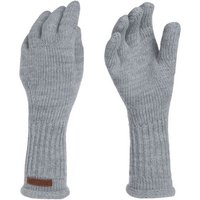 Knit Factory Strickhandschuhe Lana Handschuhe One Size Glatt Grau Handschuhe Handstulpen Handschuhe ihne Finger von Knit Factory