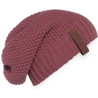 Knit Factory Strickmütze Coco Mützen One Size Glatt Rot (1-St) Mütze Strickmütze Kopfbedeckung Hut Wollmütze von Knit Factory