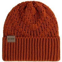 Knit Factory Strickmütze Sally Mützen One Size Glatt Rot (1-St) Mütze Strickmütze Kopfbedeckung Hut Wollmütze von Knit Factory