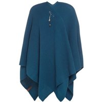 Knit Factory Strickponcho Jazz Poncho capes One Size Glatt Dunkelblau (1-tlg) modern Strickware Strickartikel Poncho von Knit Factory