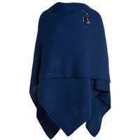 Knit Factory Strickponcho Jazz Poncho capes One Size Glatt Dunkelblau (1-tlg) modern Strickware Strickartikel Poncho von Knit Factory