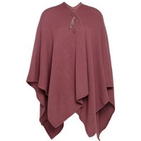 Knit Factory Strickponcho Jazz Poncho capes One Size Glatt Rot (1-tlg) modern Strickware Strickartikel Poncho von Knit Factory