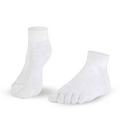 Knitido Dr. Foot® Silver Protect, antimikrobielle kurze Zehensocken mit Silberfaden, Größe:43-46, Farbe:reinweiß (002) von Knitido