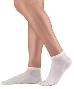 Knitido Dr. Foot® Silver Protect | Antimikrobielle Sneaker Zehensocken mit Silberfäden für Damen und Herren, gegen Schweiß und Fußpilz-Infektionen, Größe:39-42, Farbe:hellgrau (010) von Knitido
