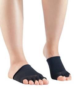 Knitido Dr. Foot Hallux-Valgus-Zehlinge, Füßlinge zur Unterstützung bei Ballenzeh, offene Zehen, Farbe:schwarz (001), Größe:41-46 von Knitido