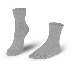 Knitido Essentials Midi, halb hohe Zehensocken aus 85% Baumwolle, für jeden Tag, für Damen und Herren, Größe:35-38, Farbe:Light Grey (103) von Knitido