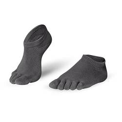 Knitido Essentials Sneaker, Zehensocken Unisex, für jeden Tag, 85% Baumwolle, in schwarz und 6 weiteren Farben, Größe:35-38, Farbe:Charcoal (815) von Knitido