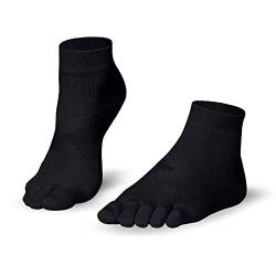 Knitido MTS Tornado ultra-robuste Sport-Zehensocken mit Blasenschutz, Größe:35-38, Farbe:Black (101) von Knitido