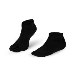 Knitido Tabi Sneaker, kurze Zwei-Zehen-Socken aus Baumwolle, Größe:39-42, Farbe:Black (101) von Knitido