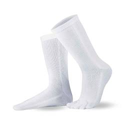 Knitido wadenlange Zehensocken aus Baumwolle Essentials, 9 Farben, Unisex, Größe:39-42, Farbe:weiß (002) von Knitido