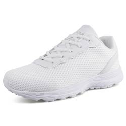 Knixmax Outdoor Herren Damen Extra Wide Laufschuhe Gehen Schuhe Leichte und Atmungsaktive Trainer Bequeme Turnschuhe für breite Fuß Weiß EU36 von Knixmax Outdoor