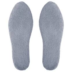 Knixmax Merinowolle Einlegesohlen Warme Einlagen Winter Sohlen Schuheinlagen für Erwachsene und Kinder Grau 37EU von Knixmax