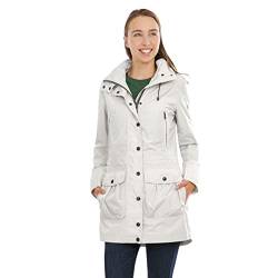 Knuffelwuff Damen Übergangsjacke - Leichte wasserdichte Jacke Lexington Größe: XL - 42 Beige - Atmungsaktive Regenjacke mit extra vielen Taschen für Outdoor, Wandern, Reisen, Gassi gehen von Knuffelwuff