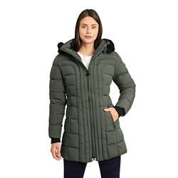 Knuffelwuff Damen Winterjacke Amsterdam Größe: M / 38 Khaki - Warme atmungsaktive wasserabweisende Jacke für Wandern, Reisen, Gassi gehen von Knuffelwuff