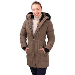Knuffelwuff Damen Winterjacke Amsterdam Größe: XL / 42 Brown - Warme atmungsaktive wasserabweisende Jacke für Wandern, Reisen, Gassi gehen von Knuffelwuff