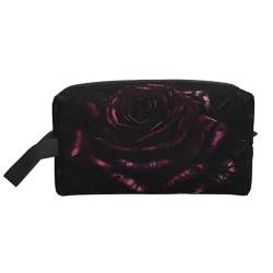 KoNsev Reise-Kulturbeutel mit Gothic-Rosen, für Damen und Herren, Zubehör-Organizer, kleine Münzgeldbörse, kleine Tasche, Gothic Rose, Einheitsgröße von KoNsev