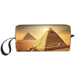 KoNsev Reise-Kulturbeutel mit ägyptischer Pyramide in der Wüste für Damen und Herren, Zubehör-Organizer, kleine Münzgeldbörse, kleine Tasche, Ägyptische Pyramide in Wüste, Einheitsgröße von KoNsev