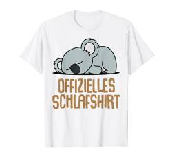 Offizielles Schlafshirt Pyjama Nachthemd Koala Bär Geschenk T-Shirt von Koalabär Fun Geschenkidee Langschläfer Faulenzer