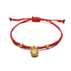 Kobeleen Handgefertigtes Drachenarmband, chinesisches Jahr, Tierschmuck, Geschenk, gewebtes Handseil, gewebtes Armband, Baumwollseilmaterial für Frauen von Kobeleen